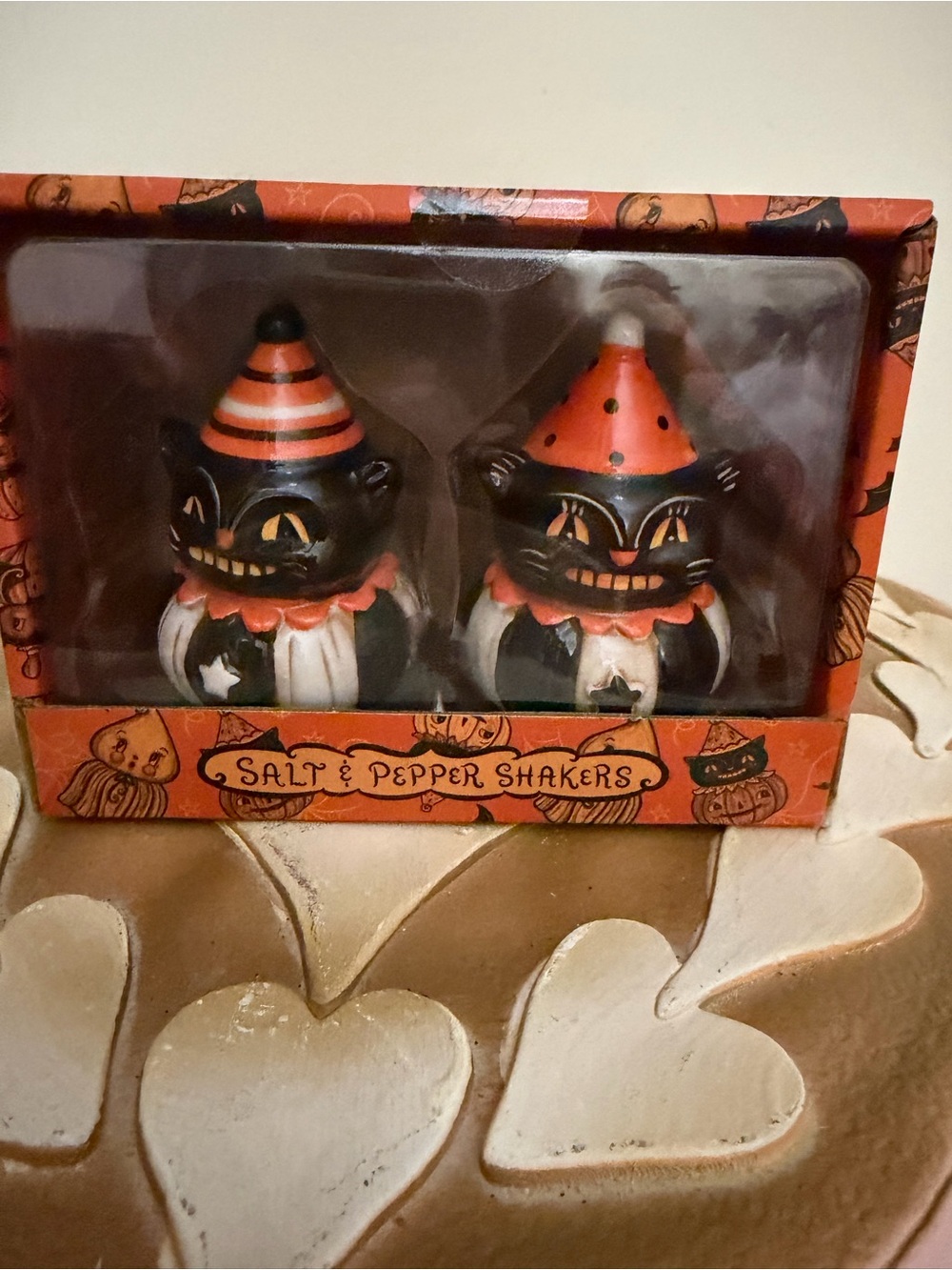 Johanna Parker Halloween Black Cat Salt & Pepper Shakers